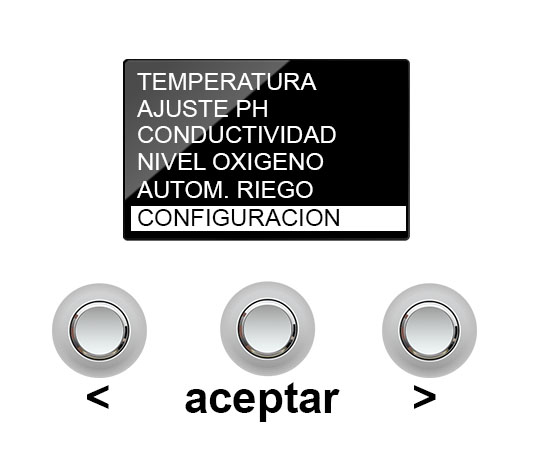 Menú de configuración